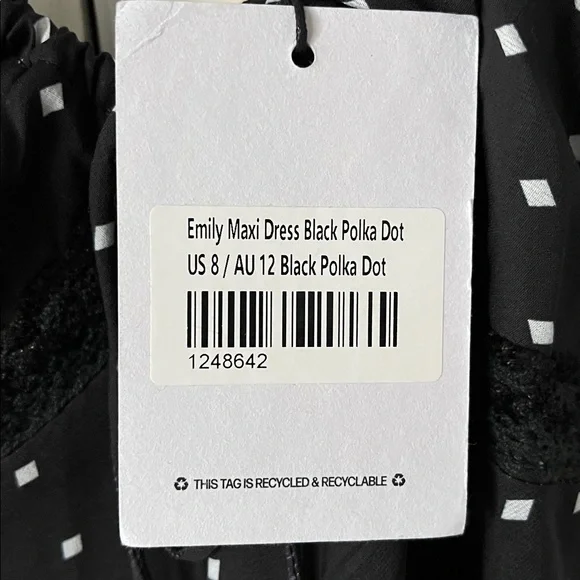 PRINCESS POLLY black and white polka dot dress NWT size 8 - Picture 3 of 4